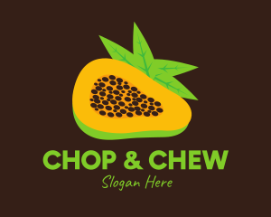 Sweet - Tropical Papaya Fruit logo design