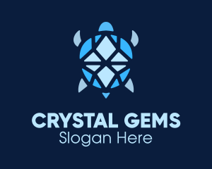 Blue Gem Turtle logo design