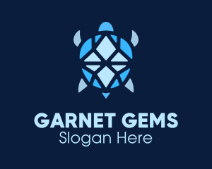 Blue Gem Turtle logo design