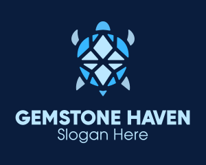 Blue Gem Turtle logo design