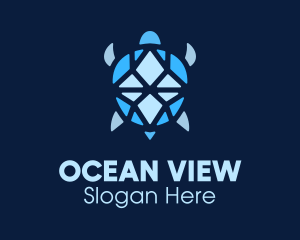 Blue Gem Turtle logo design