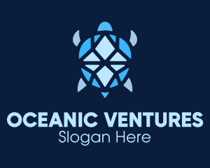 Blue Gem Turtle logo design