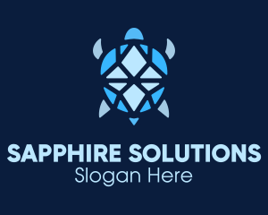 Sapphire - Blue Gem Turtle logo design