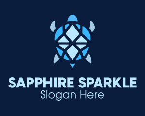 Sapphire - Blue Gem Turtle logo design