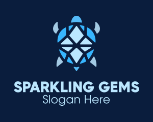 Blue Gem Turtle logo design