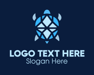 Crystal - Blue Gem Turtle logo design