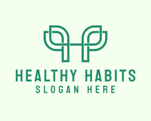 Herbal Letter H logo design