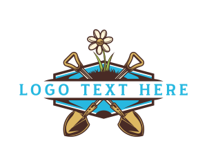 Shovel Gardening Landscape Logo