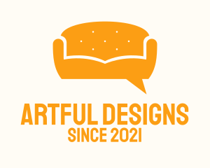 Orange Couch Message  logo design