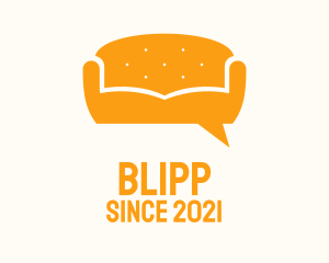 Chat - Orange Couch Message logo design