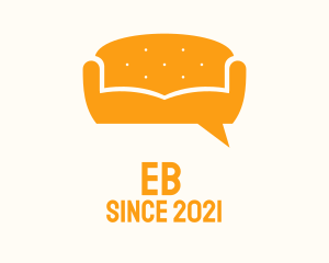 Home Decor - Orange Couch Message logo design