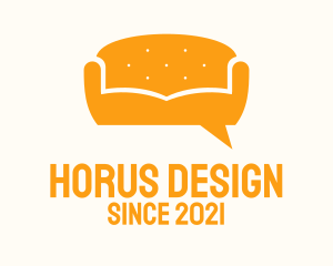 Orange Couch Message  logo design