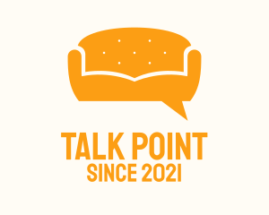 Speak - Orange Couch Message logo design