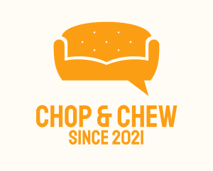 Speak - Orange Couch Message logo design