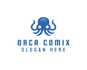 Sea Tentacle Octopus Logo