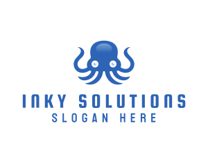Squid - Sea Tentacle Octopus logo design