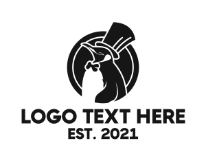 Men - Bow Tie Hat Penguin logo design