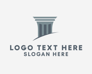 Grey - Ancient Legal Pillar logo design