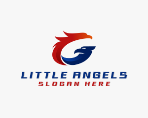 Aviation - Flaming Eagle Letter C logo design