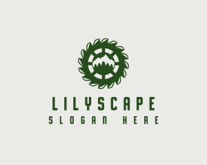 Mountain Sawmill Logging Logo