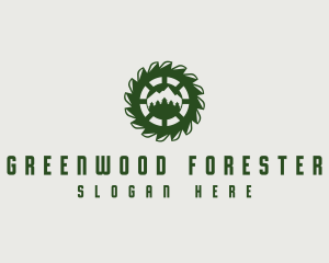 Forester - Mountain Sawmill Logging logo design