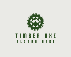 Mountain Sawmill Logging logo design