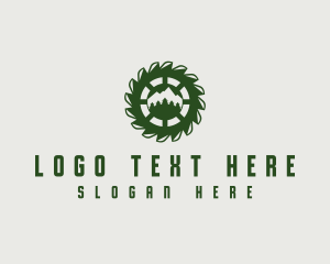 Mountain Sawmill Logging Logo