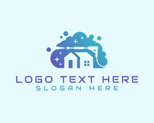Negative Space - Pressure Wash Disinfection Cleaning logo design