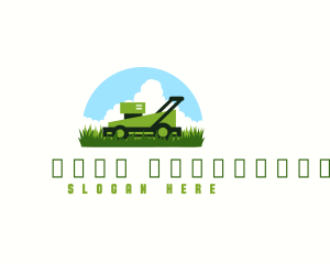 Mower Lawn Grass Logo