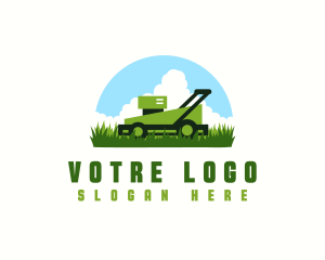 Mower Lawn Grass Logo