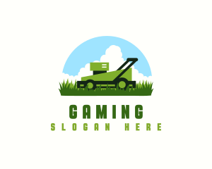 Mower Lawn Grass Logo