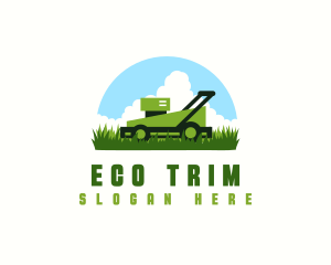 Mower Lawn Grass logo design