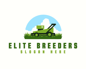 Mower Lawn Grass logo design