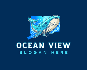 Ocean Whale Connecticut logo design