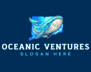 Ocean Whale Connecticut logo design