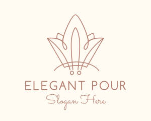 Elegant Salon Crown logo design