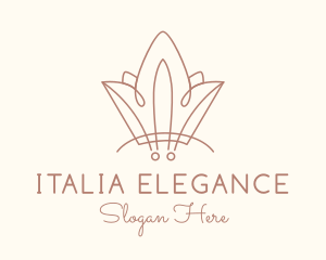 Elegant Salon Crown logo design