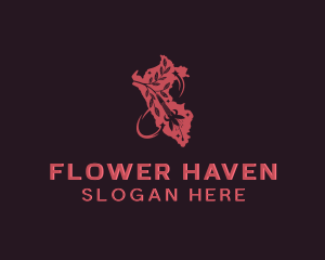 Flower Plant Peru logo design