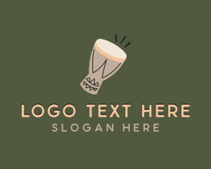 Traditional - Djembe Musical Instrument logo design