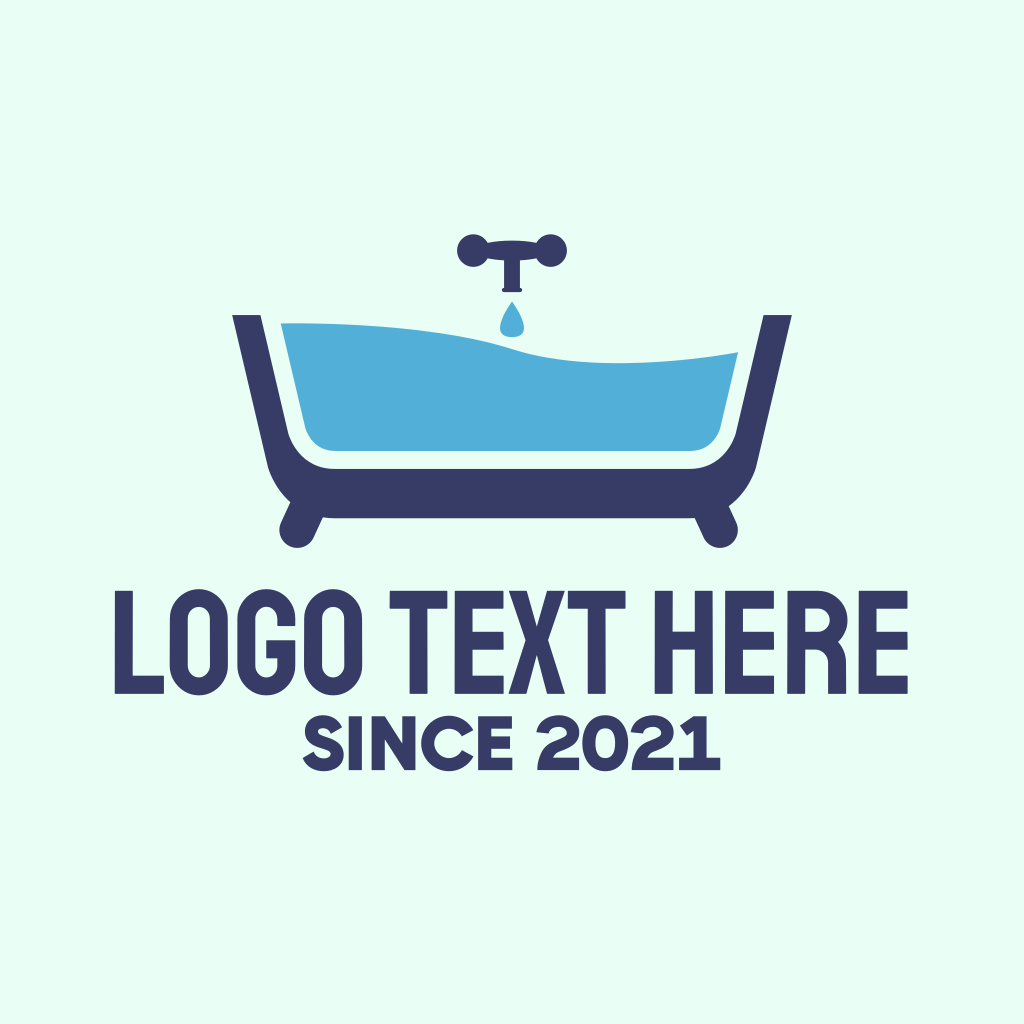 Blue Bathtub Bath Logo | BrandCrowd Logo Maker