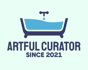 Blue Bathtub Bath logo design