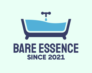 Blue Bathtub Bath logo design