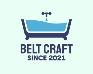 Blue Bathtub Bath logo design