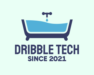 Blue Bathtub Bath logo design