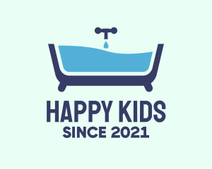 Blue Bathtub Bath logo design