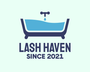 Blue Bathtub Bath logo design