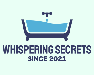 Blue Bathtub Bath logo design