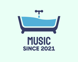 Blue Bathtub Bath logo design