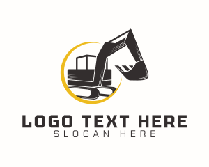 Digger - Construction Excavator Machine logo design