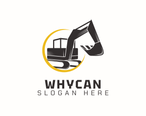 Construction Excavator Machine Logo